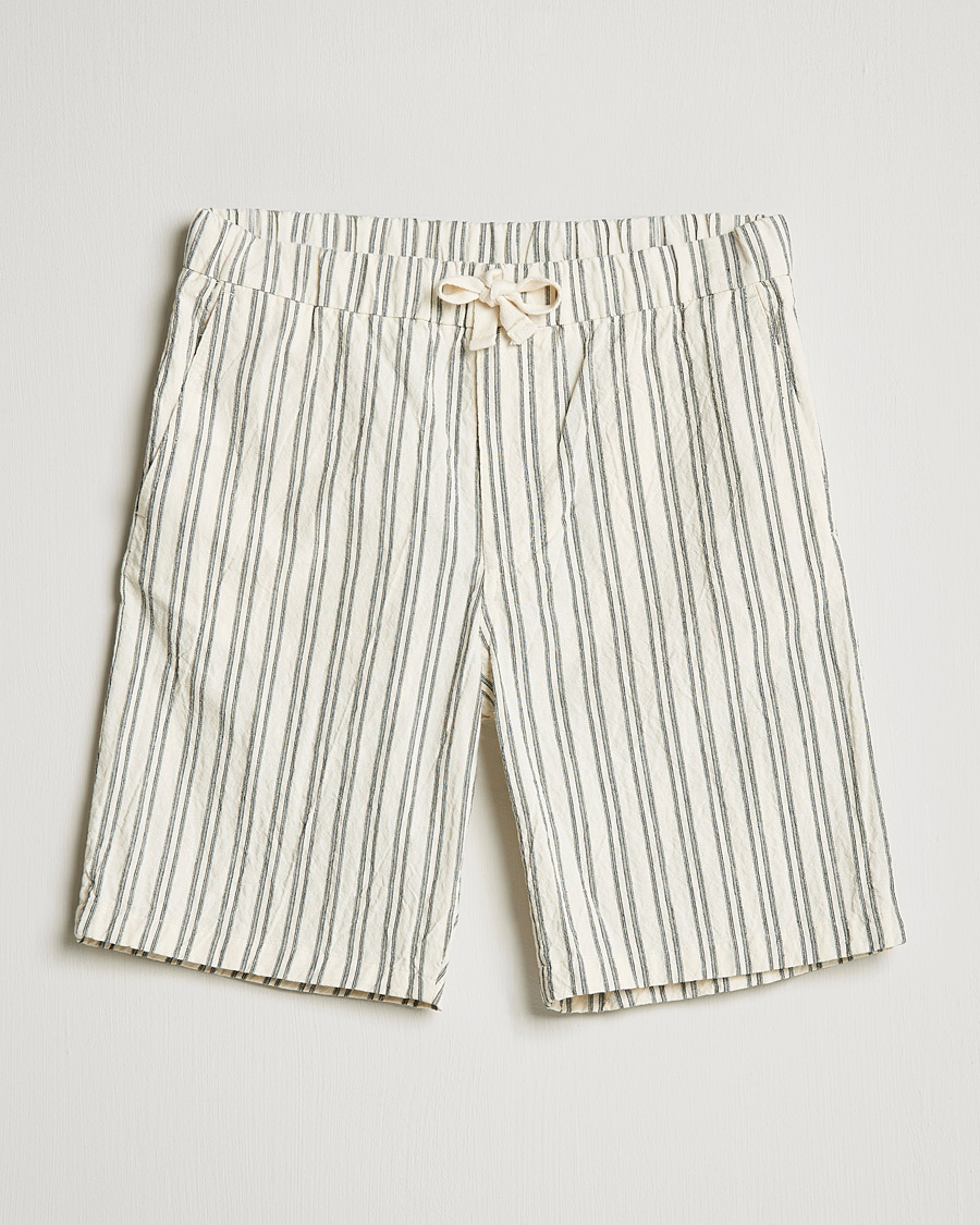 Mens striped hot sale drawstring shorts