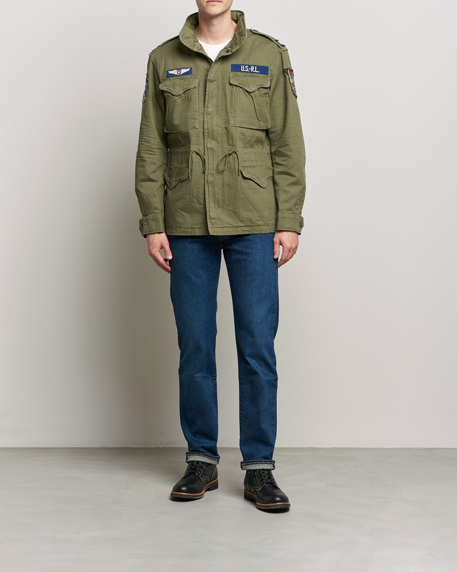 Ralph lauren army 2024 jacket with patches