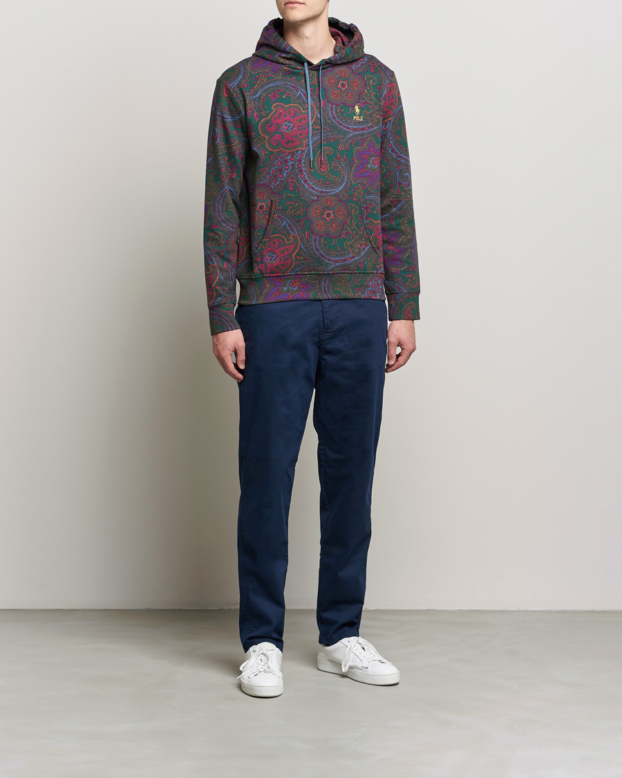 Polo Ralph Lauren Double Knit Paisley Hoodie Multi at CareOfCarl.com