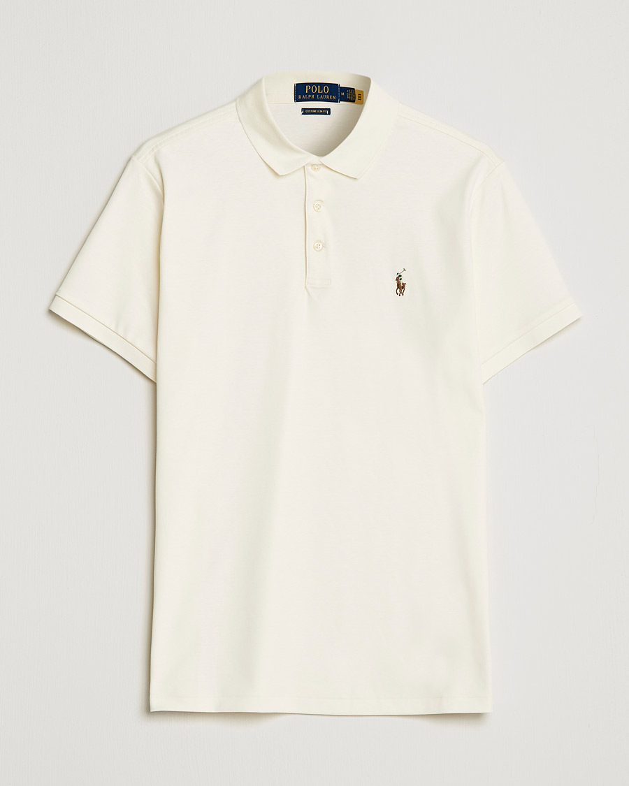 Polo Ralph Lauren Luxury Pima Cotton Polo Clubhouse Cream at