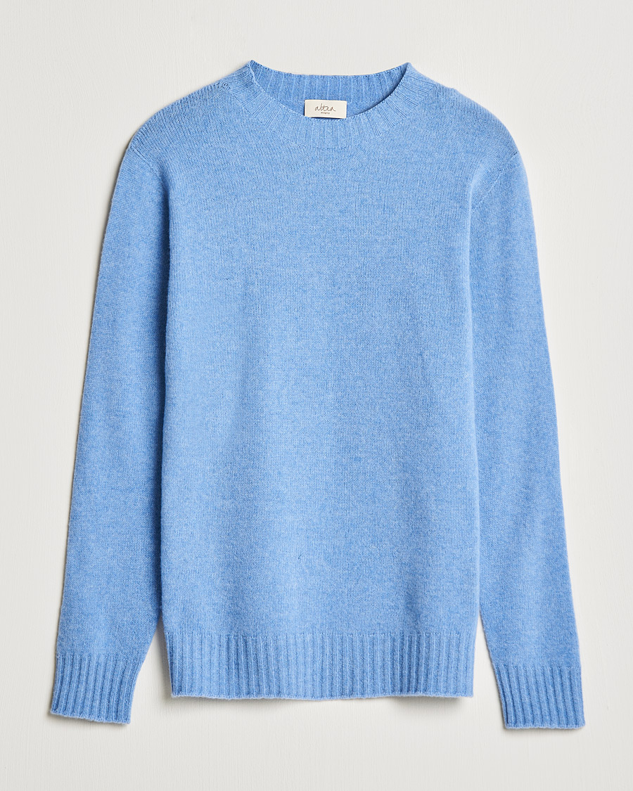 Altea Wool/Cashmere Crew Neck Sweater Light Blue CareOfCarl.com