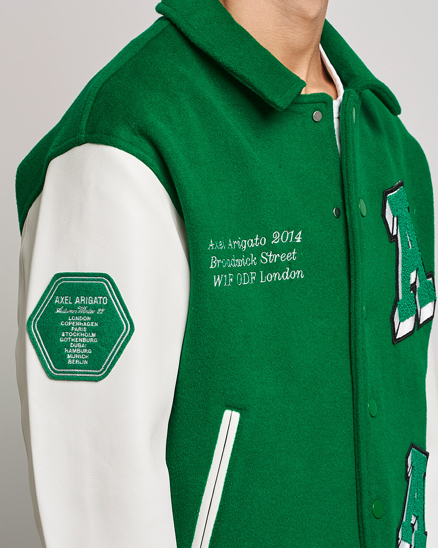 Axel Arigato Illusion Varsity Jacket Green at CareOfCarl