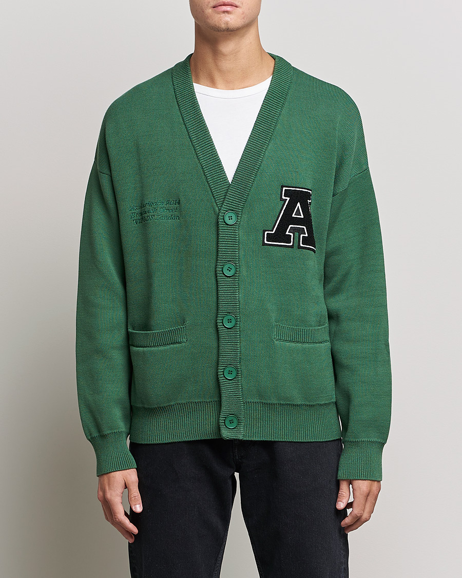 Axel Arigato Singular Knitted Cardigan Green at CareOfCarl