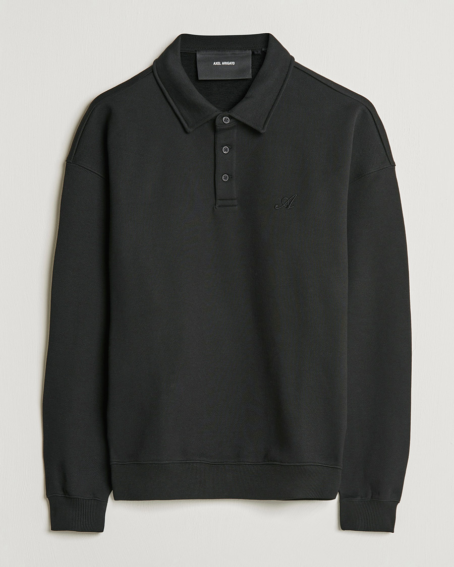 Axel Arigato Signature Polo Sweatshirt Black at CareOfCarl