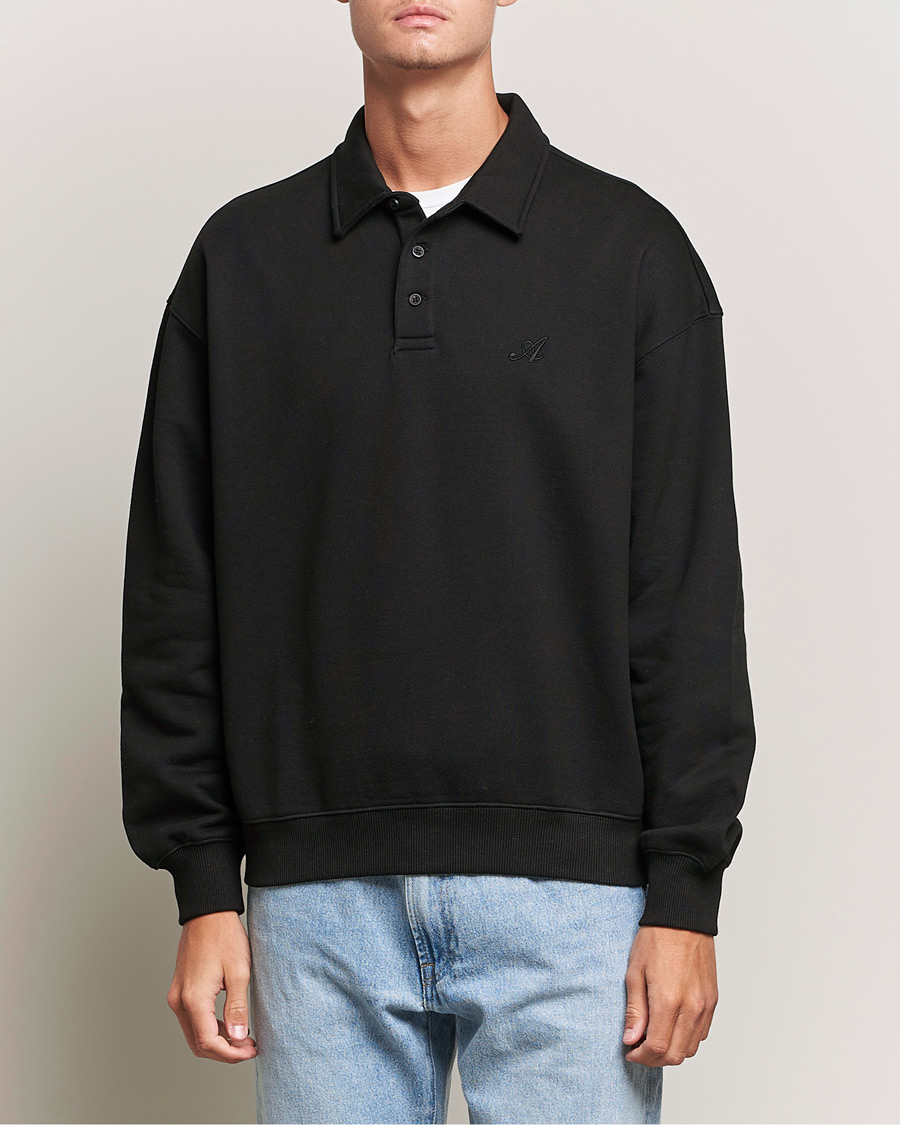 Axel Arigato Signature Polo Sweatshirt Black at CareOfCarl