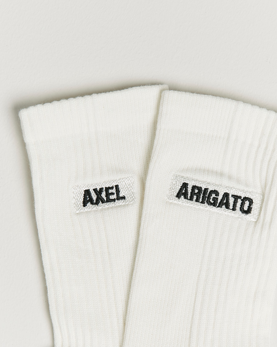 Axel Arigato Block Logo Sock White at CareOfCarl