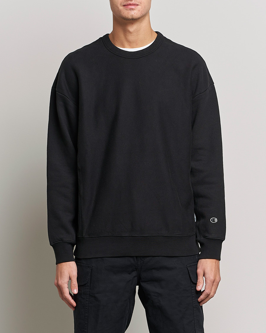 Champion Heritage Garment Dyed Sweatshirt Black at CareOfCarl.com