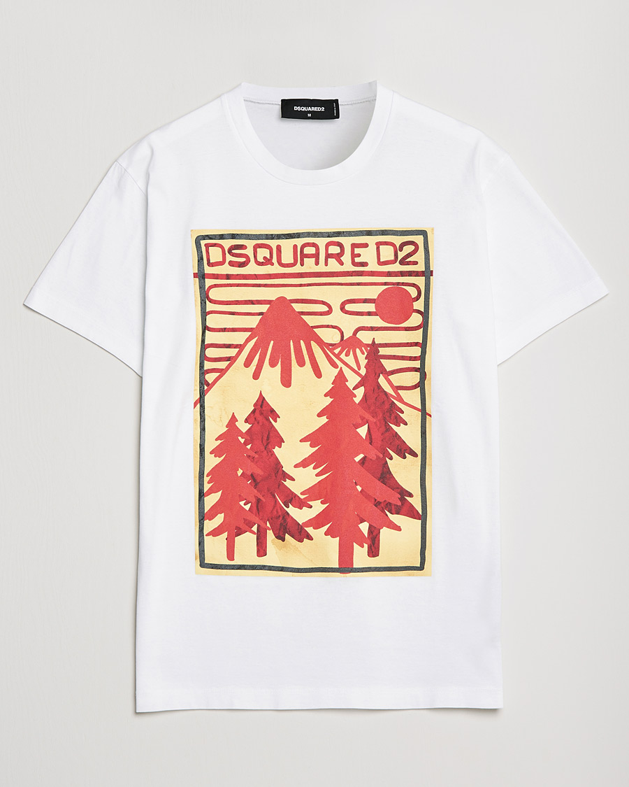 Dsquared2 Mountain Cool Tee White at CareOfCarl.com