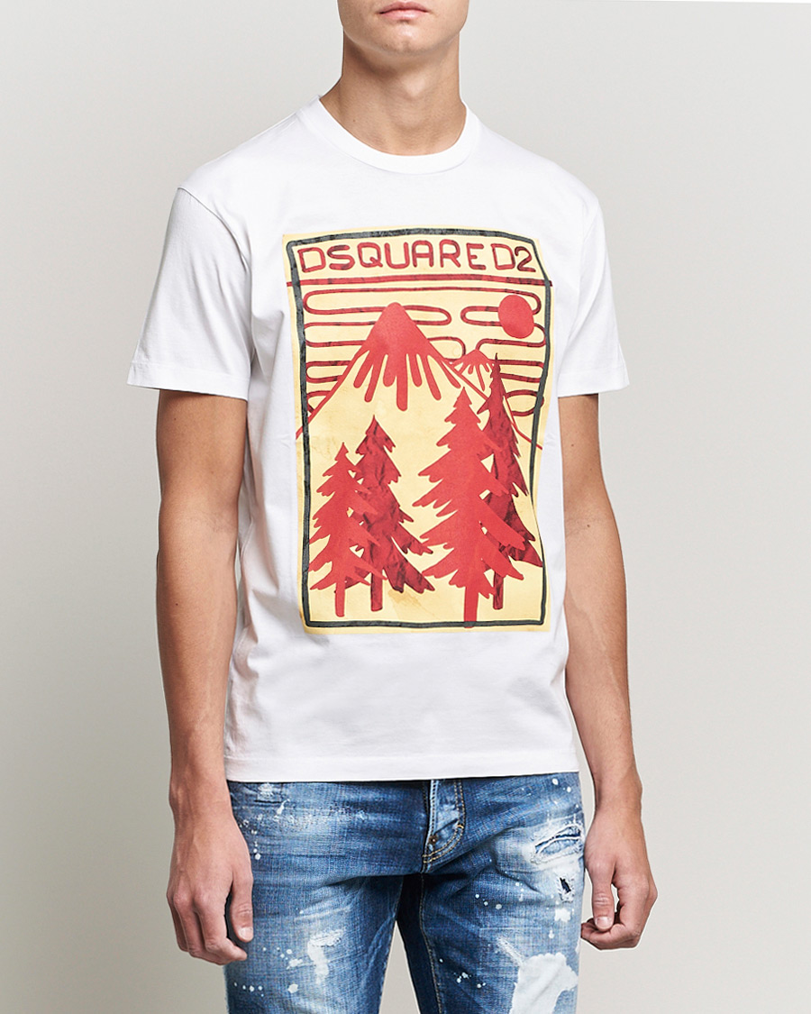 Dsquared2 Mountain Cool Tee White at CareOfCarl.com