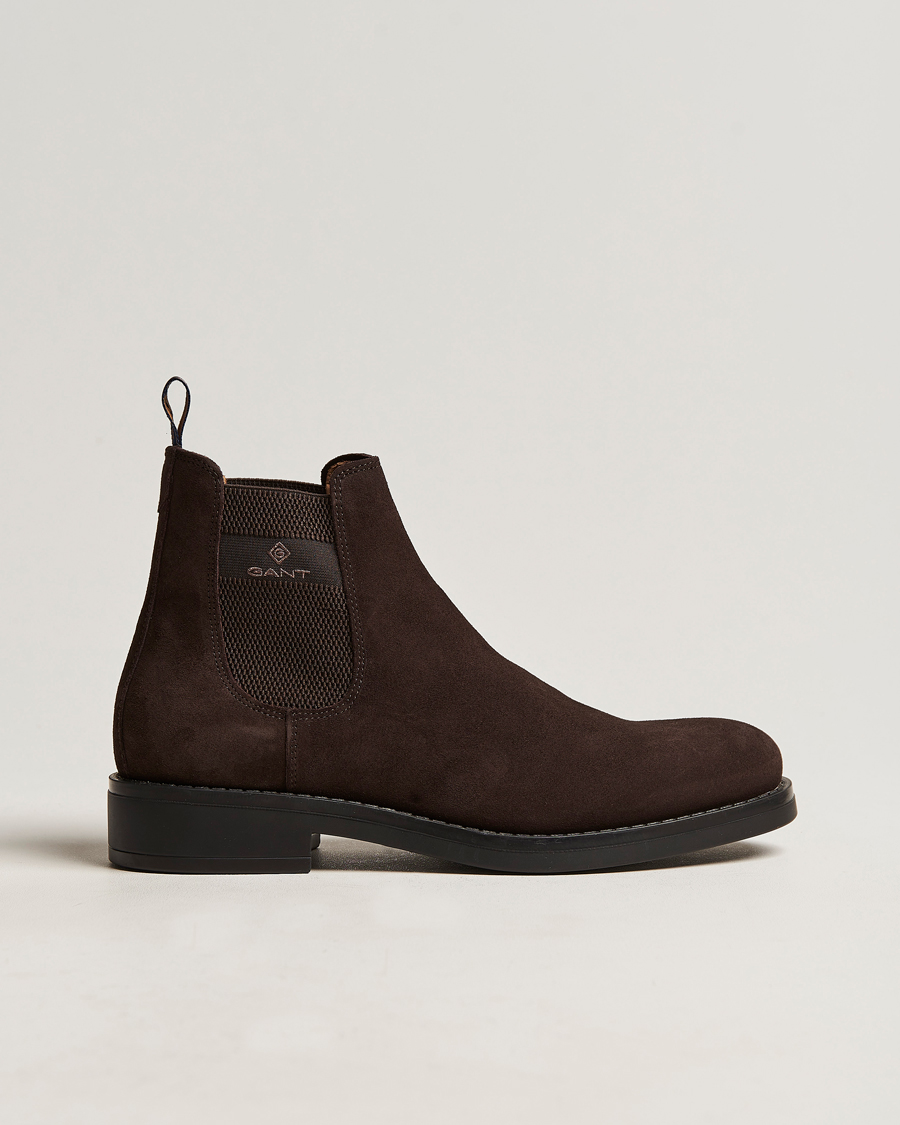 GANT Brookly Suede Chelsea Boot Dark Brown at CareOfCarl