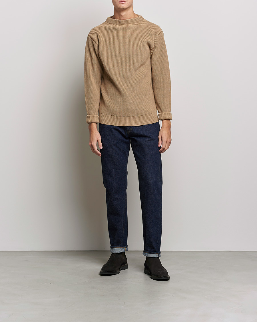 Andersen-Andersen Sailor Wool Crewneck Camel at CareOfCarl.com