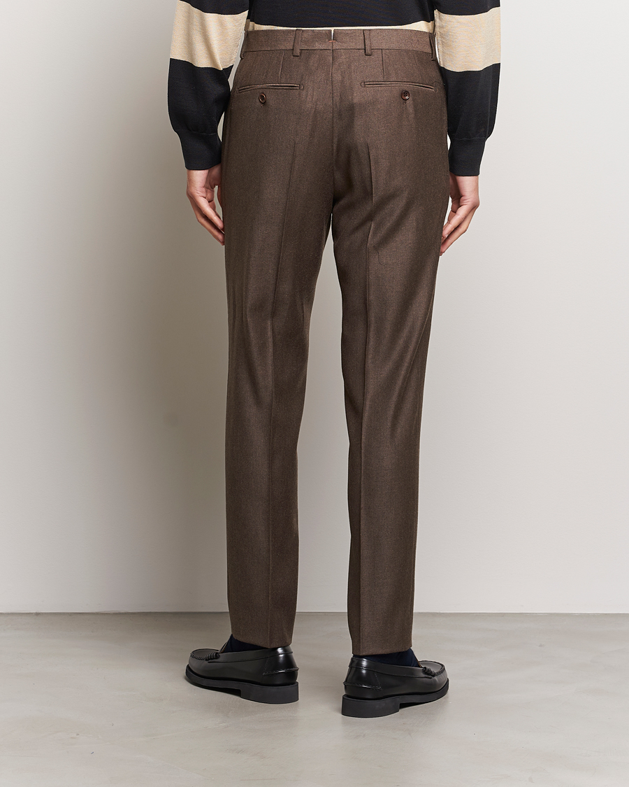 Morris Bobby Flannel Trousers Brown at CareOfCarl.com