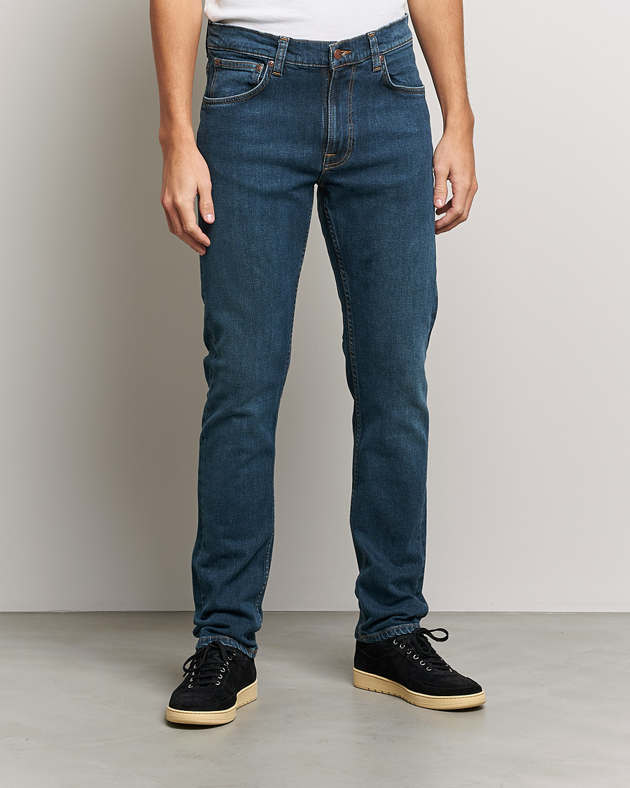 Nudie Jeans Lean Dean Organic Jeans Blue Rock at CareOfCarl.com