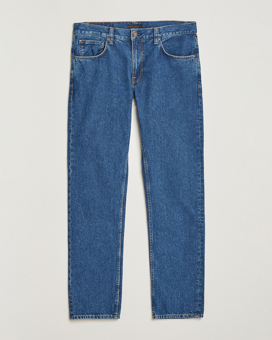 Nudie Jeans Gritty Jackson Organic Jeans 90's Stone Blue at