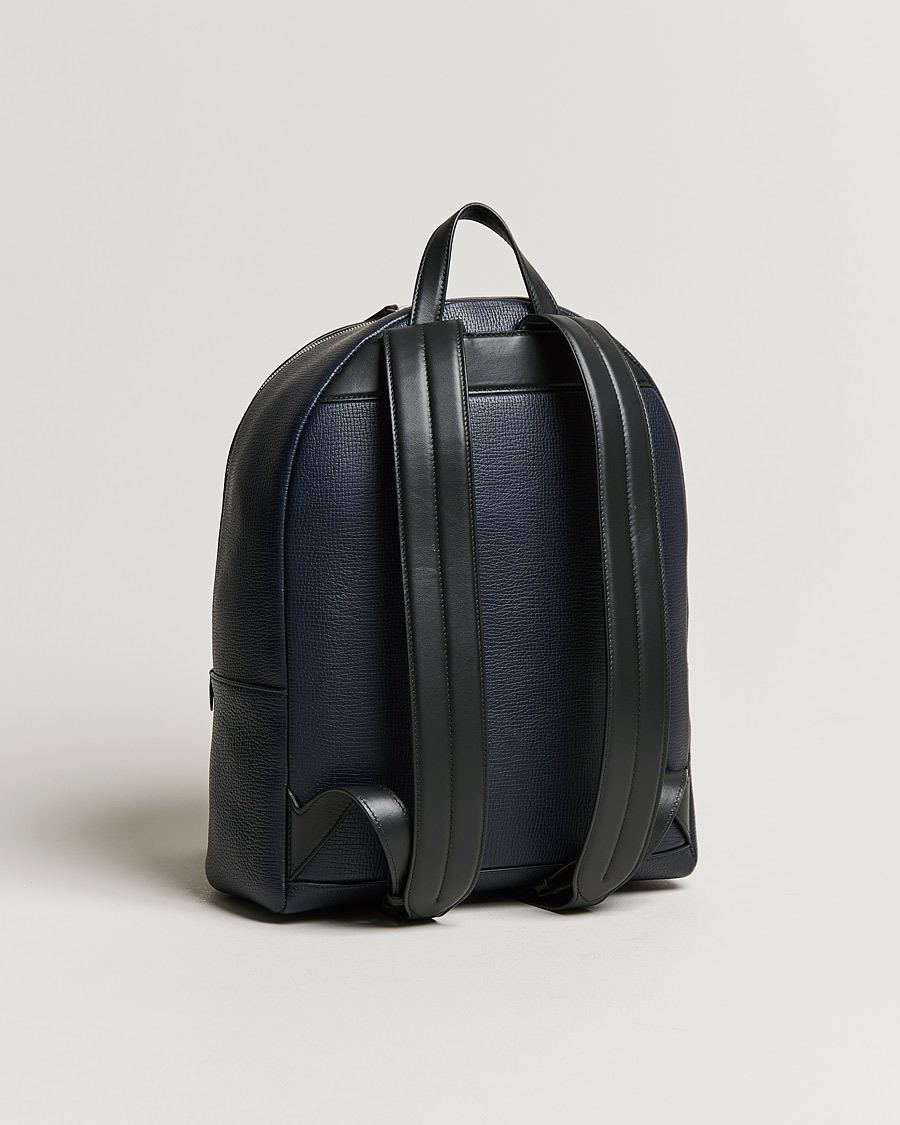 Smythson Ludlow Everyday Backpack Navy at CareOfCarl.com