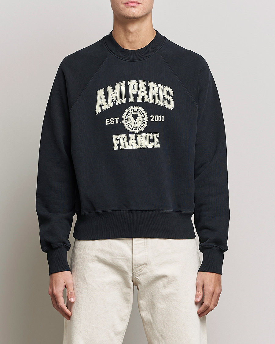 AMI Paris College Sweatshirt Black at CareOfCarl