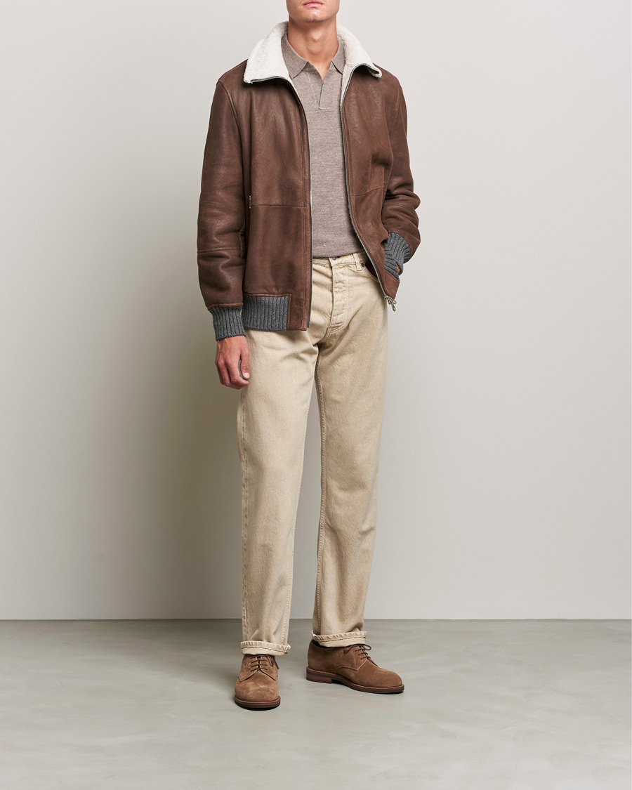 Brunello cucinelli hotsell shearling jacket