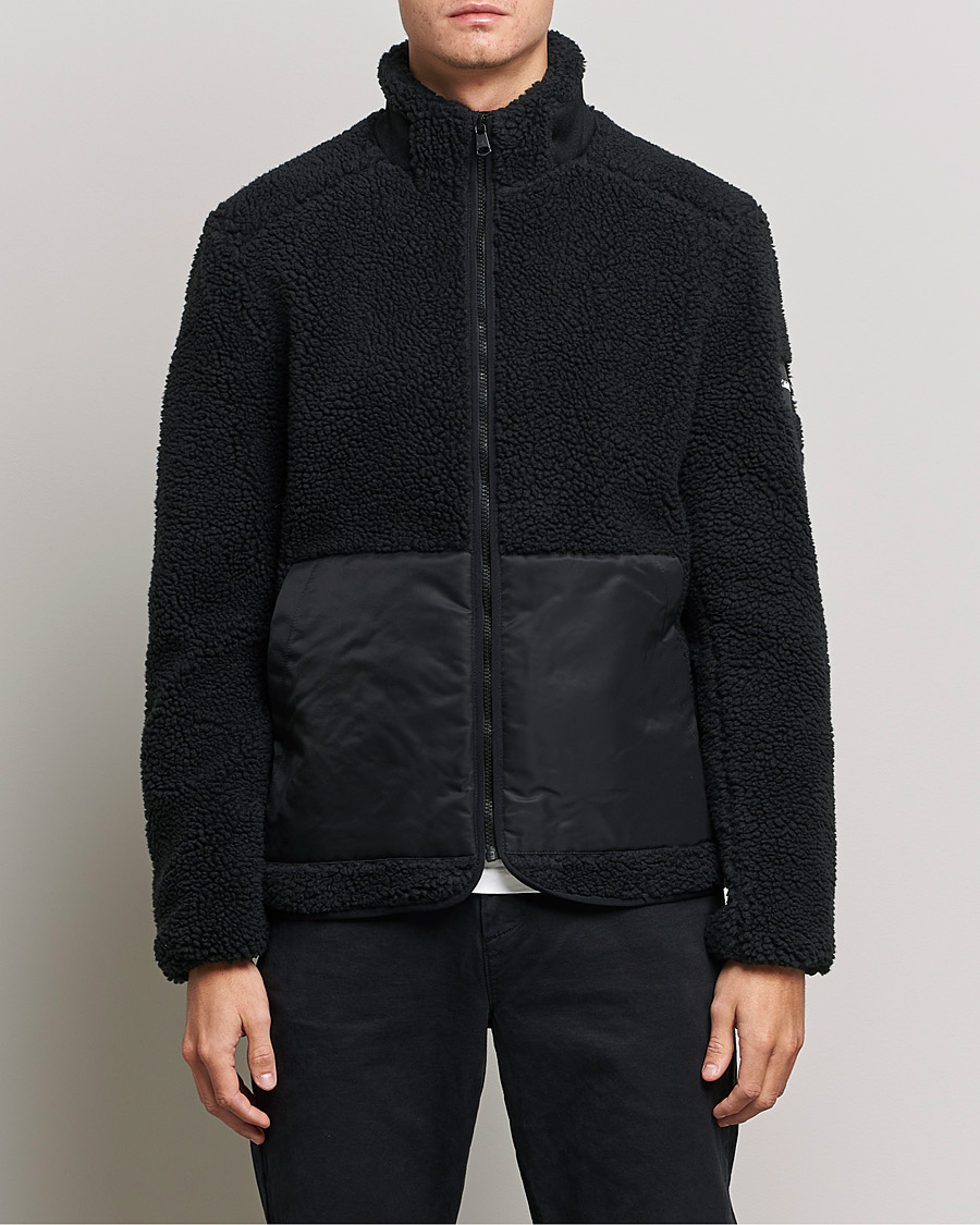 Calvin Klein Teddy Full Zip Sweater Black at CareOfCarl