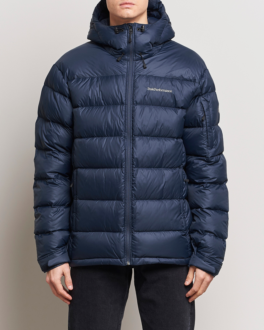 Peak Performance Frost Down Hooded Jacket Blue Shadow at