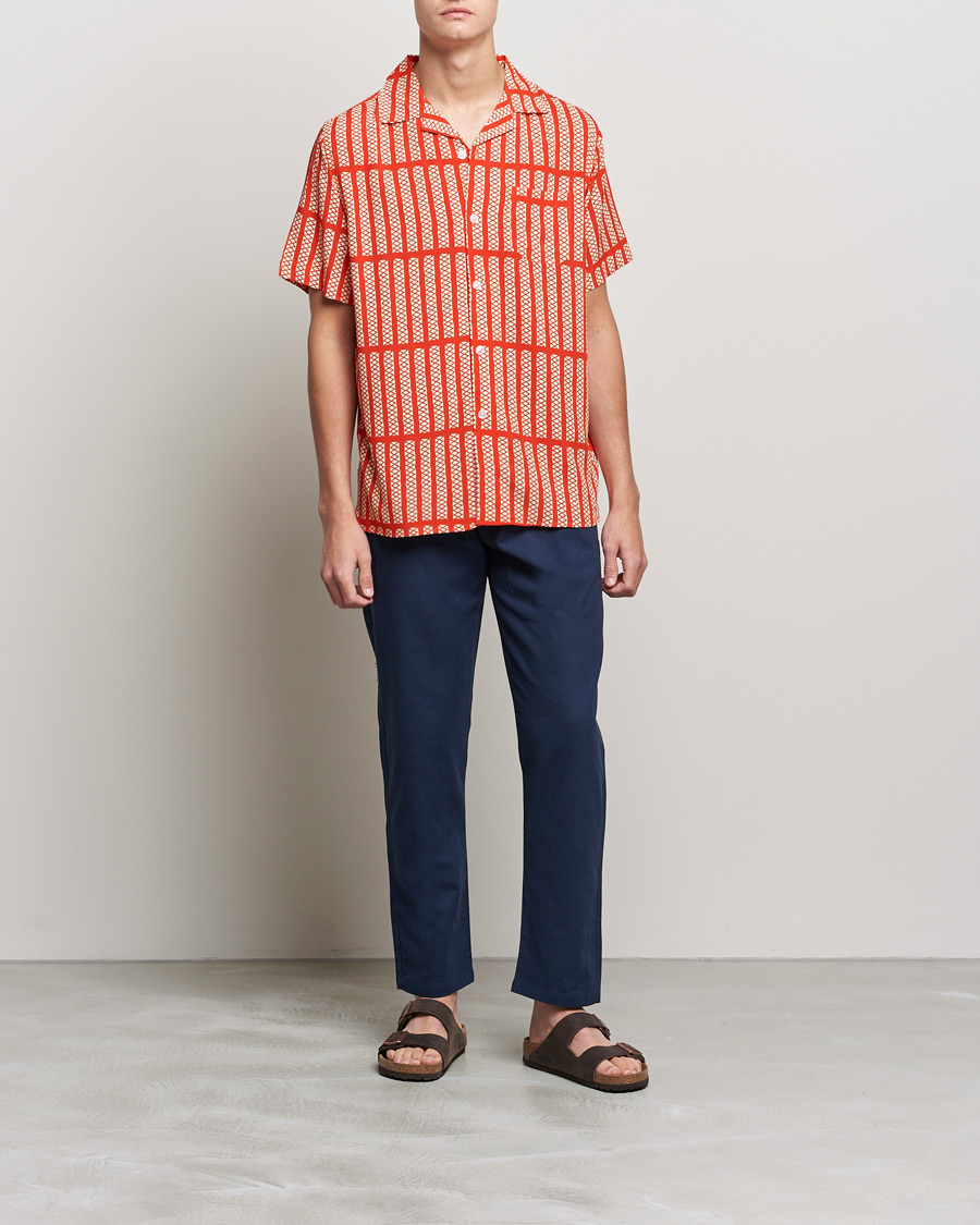 OAS Viscose Resort Short Sleeve Shirt Railway at CareOfCarl.com