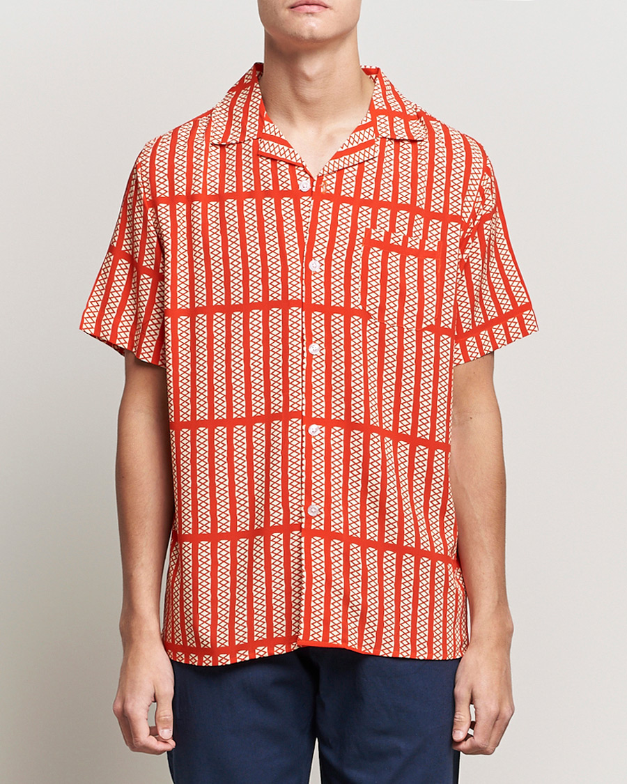 OAS Viscose Resort Short Sleeve Shirt Railway at CareOfCarl.com