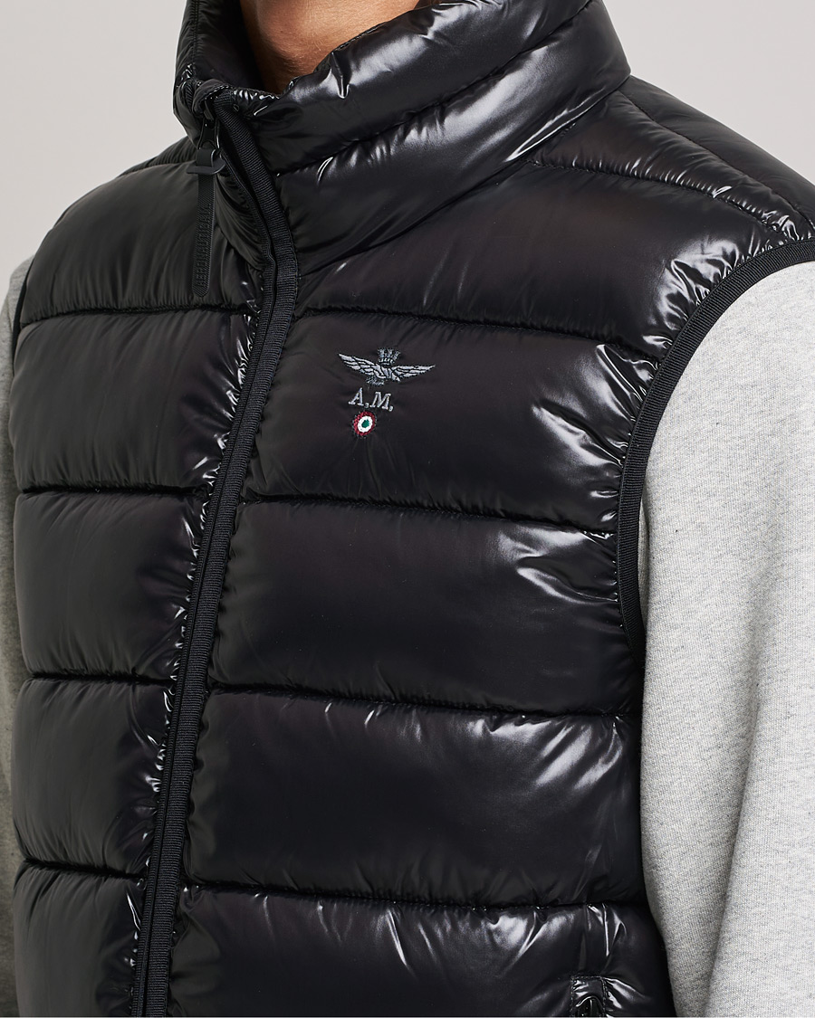 Aeronautica Militare Padded Gilet Jet Black at CareOfCarl