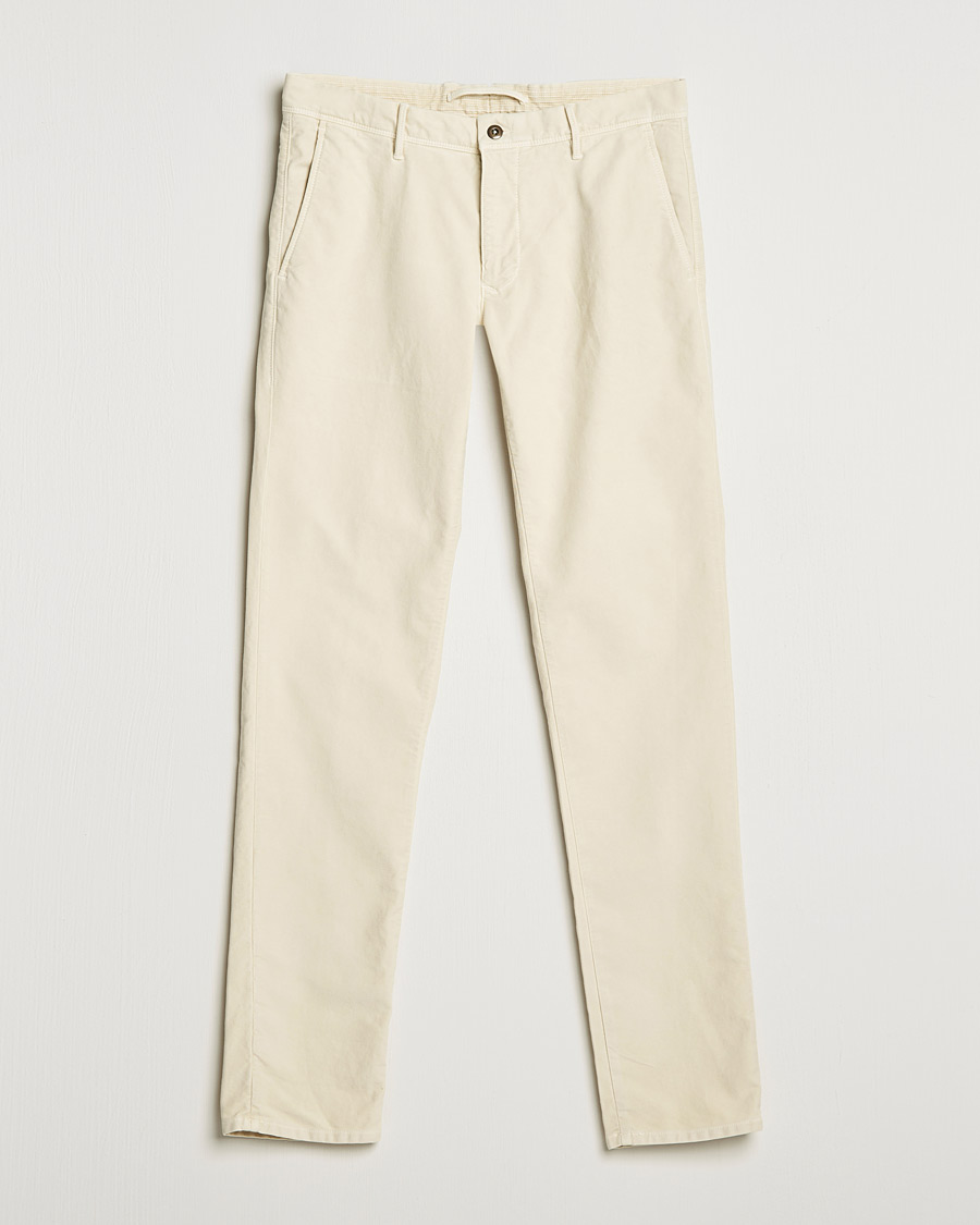 Incotex Slim Fit Vintage Moleskine Slacks Light Beige at