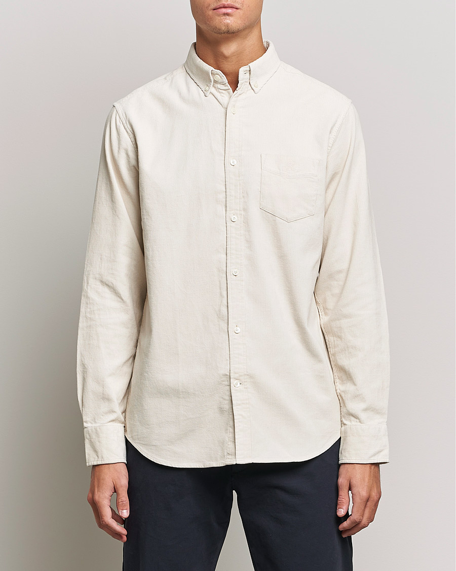 GANT Regular Fit Corduroy Shirt Putty at CareOfCarl.com