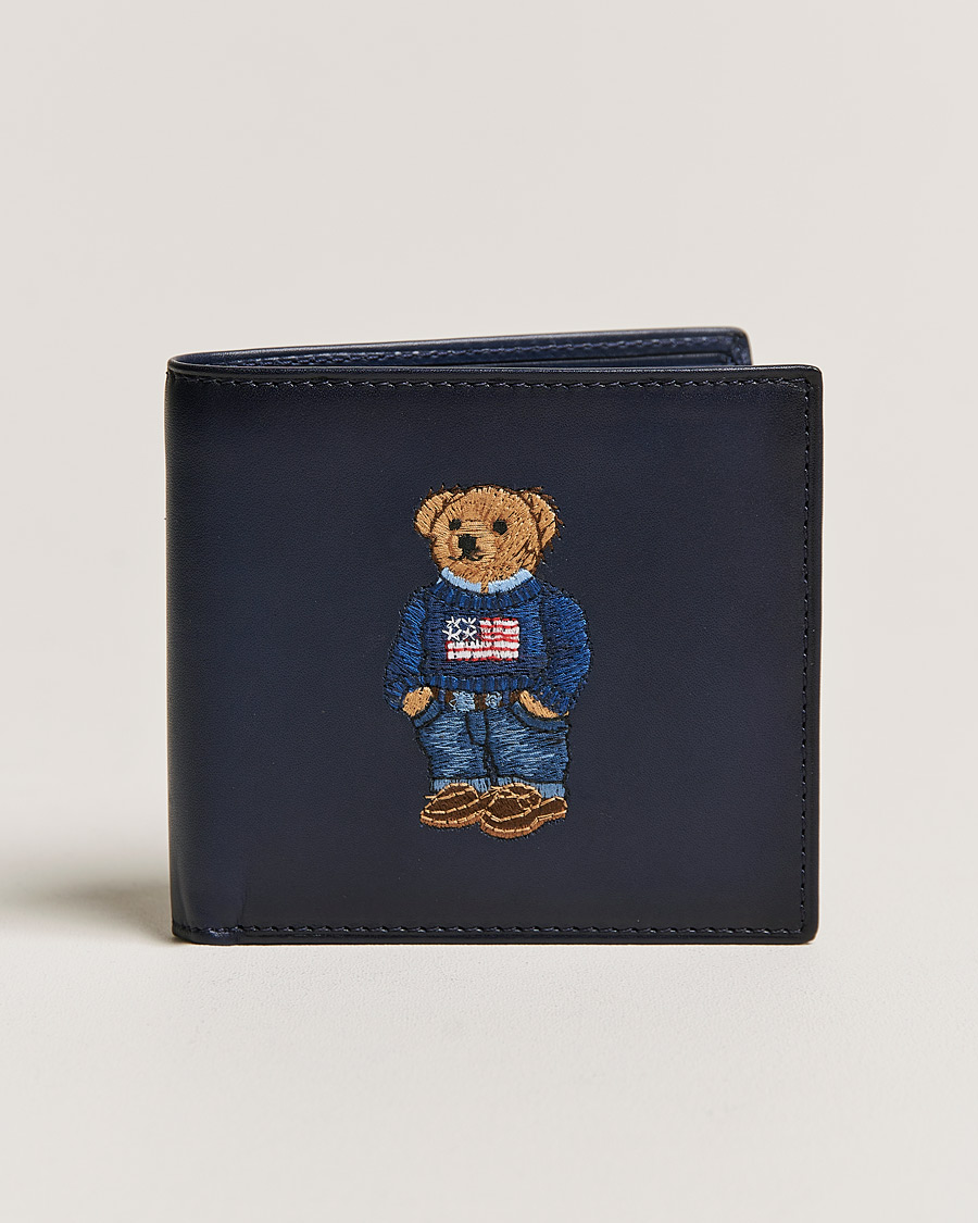 Polo deals ski bear leather wallet