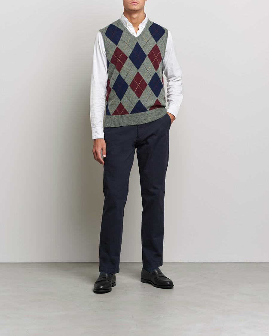 Polo Ralph Lauren Wool Argyle Vest Green Multi at CareOfCarl.com