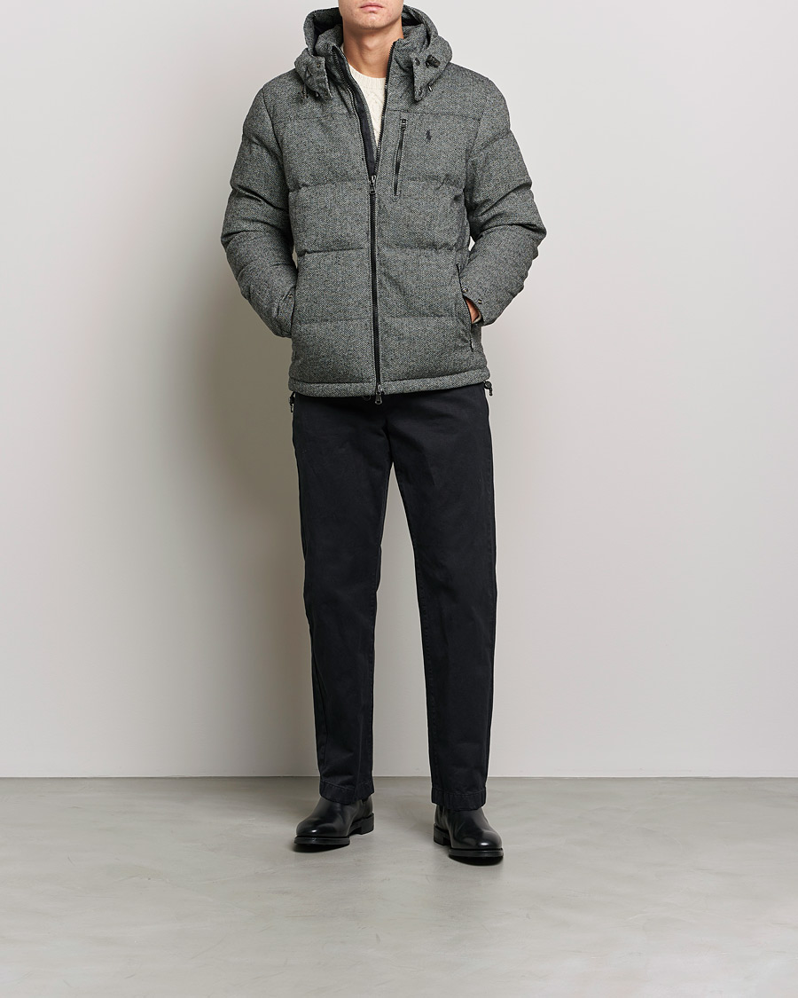 Polo Ralph Lauren El Cap Herringbone Down Jacket Grey at CareOfCarl