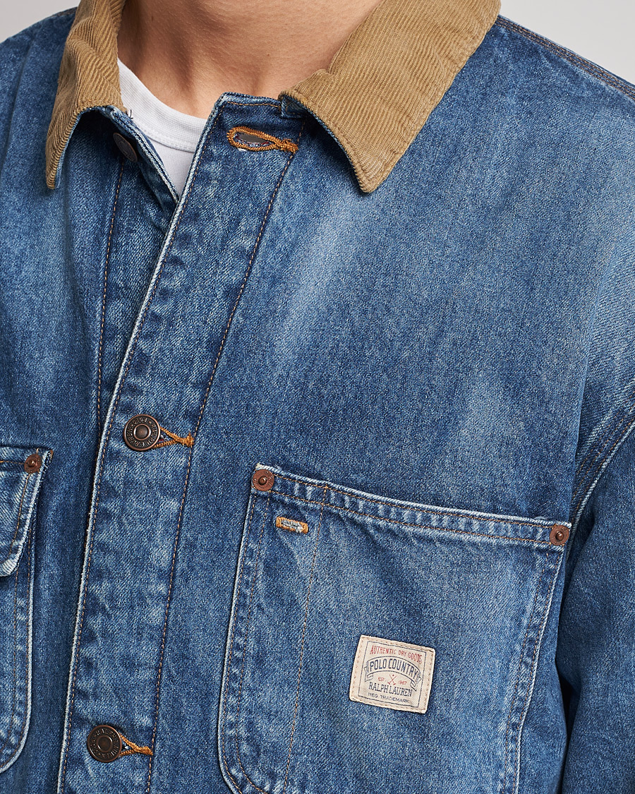 Polo Ralph Lauren offers Jean Jacket Men Corduroy Collar Dungaree Denim Trucker