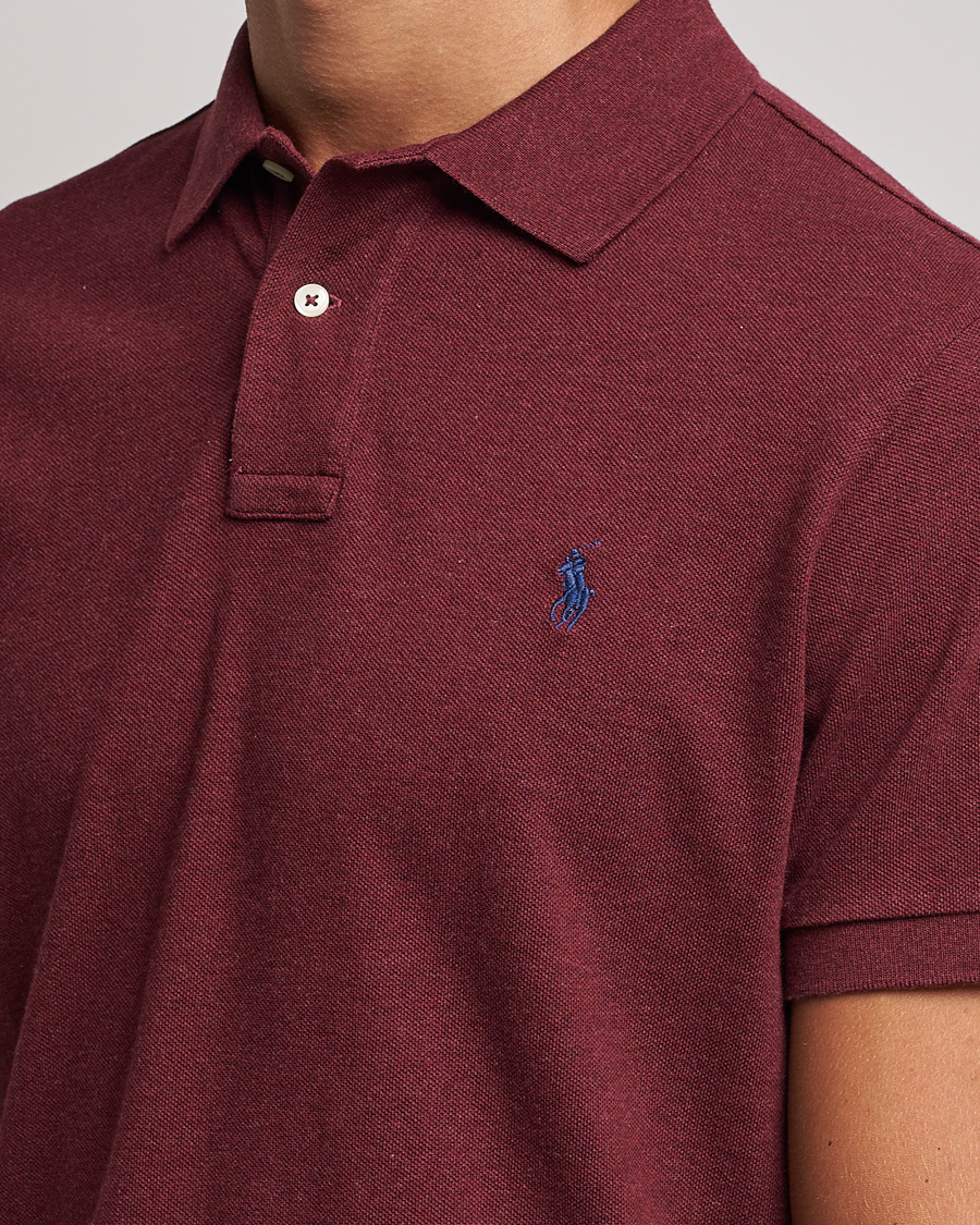 Polo Ralph Lauren Custom Slim Fit Polo Spring Wine Heather at