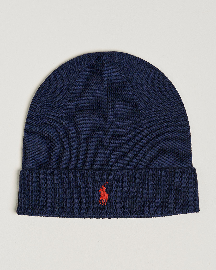 Navy blue cheap polo beanie