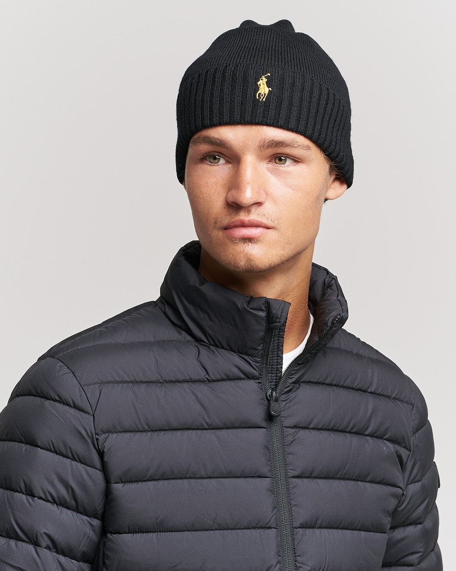 Polo Ralph Lauren Merino Beanie Polo Black at CareOfCarl