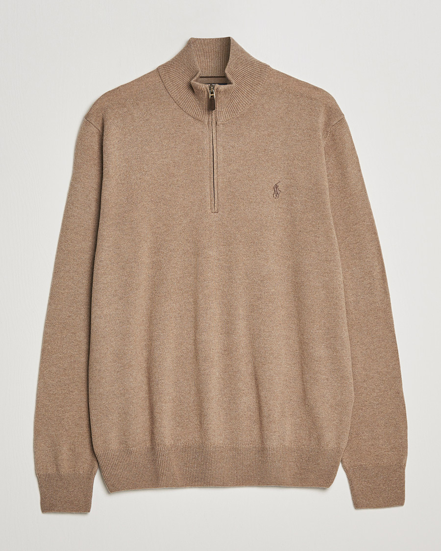 Ralph lauren merino wool half hot sale zip jumper