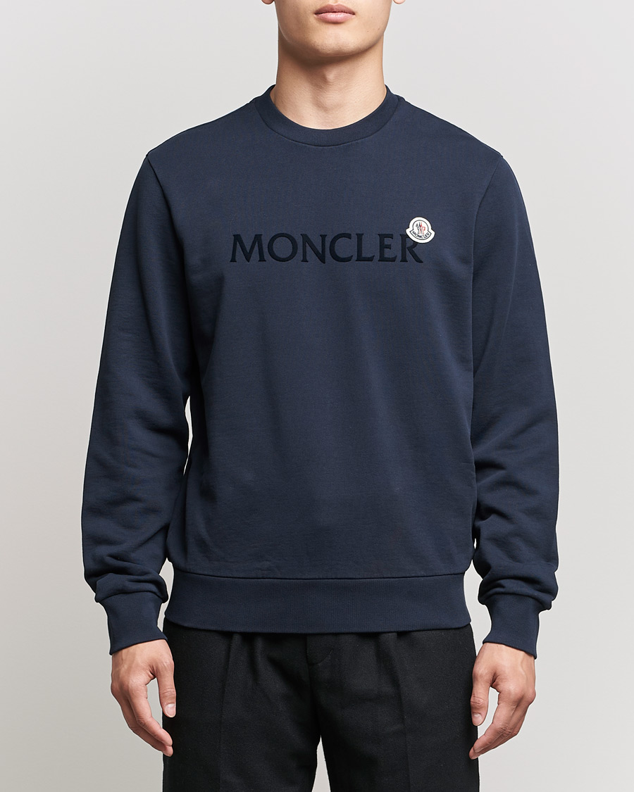 Moncler Logo Patch Sweatshirt Navy at CareOfCarl