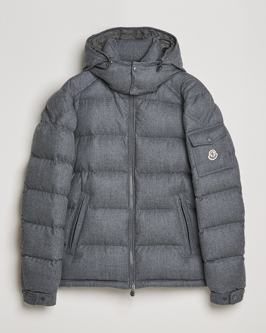 Grey moncler hot sale coat mens