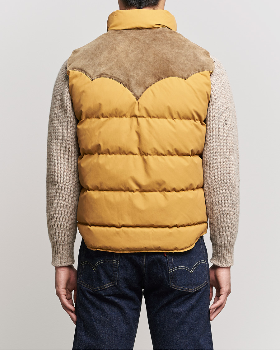 RRL Milburn Quilted Vest Mountain Yellow at CareOfCarl.com