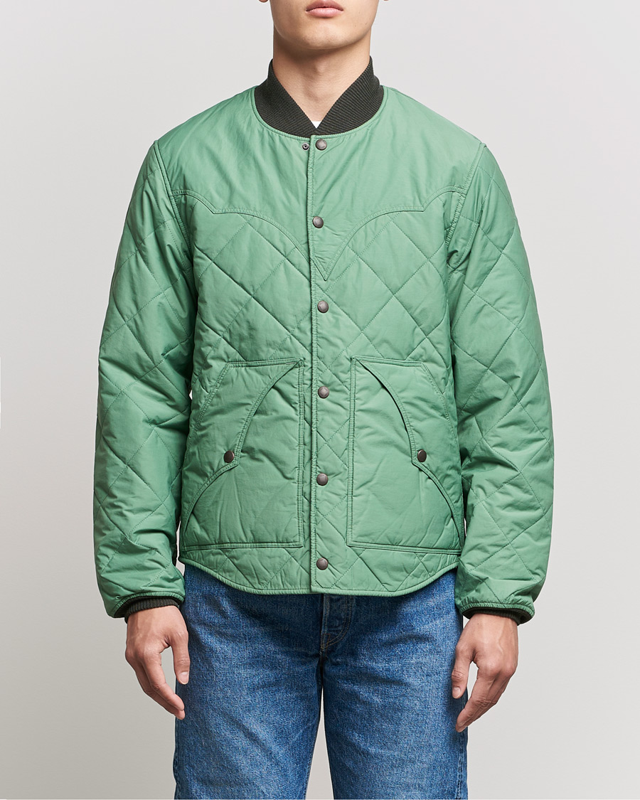 RRL Helston Quilted Jacket Vintage Turquoise at CareOfCarl