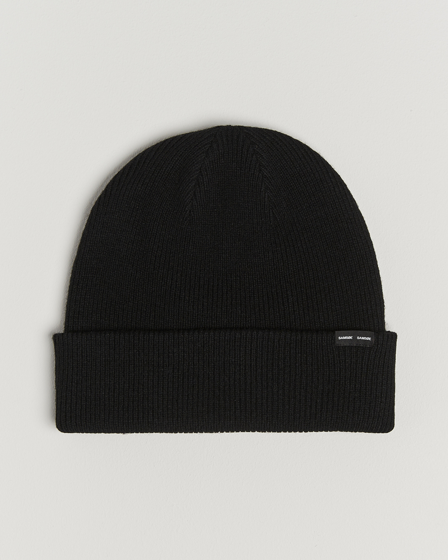 Men | Beanies | Samsøe Samsøe | The Wool Beanie Black