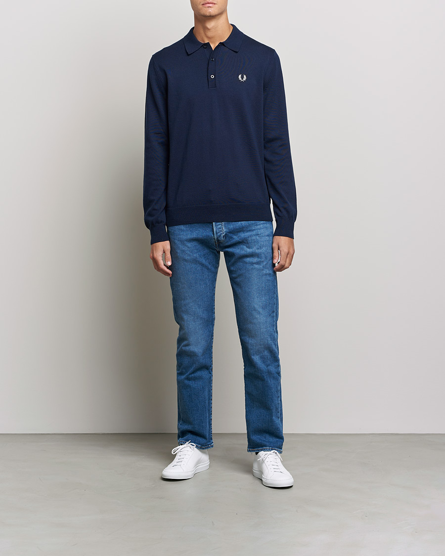 Fred perry knitted polo hotsell long sleeve