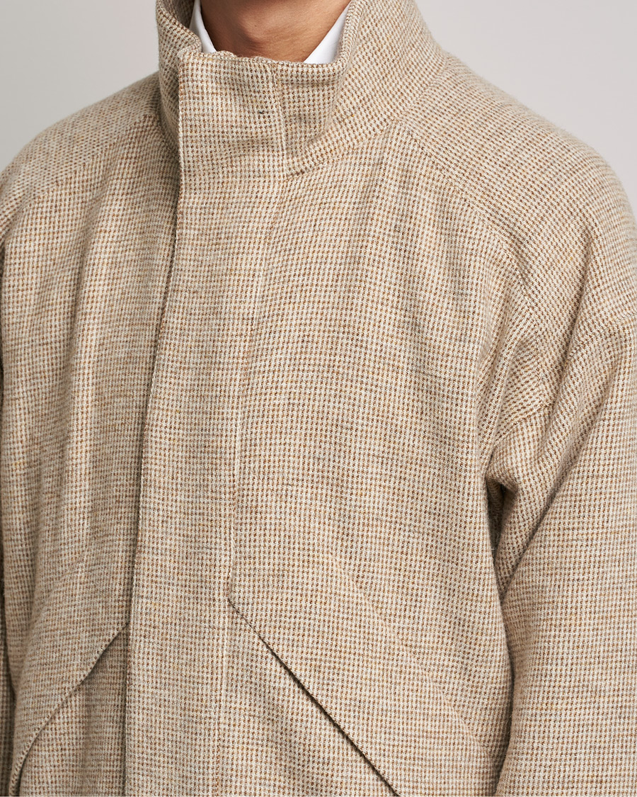 Auralee Light Tweed Zip Blouson Beige at CareOfCarl.com