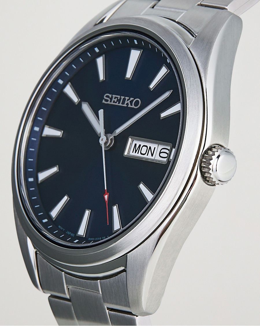 Seiko Classic Day Date 40mm Steel Blue Dial at CareOfCarl