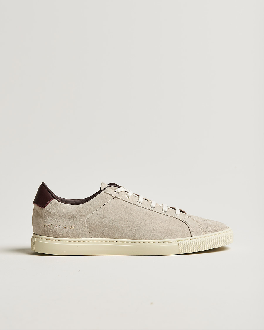 Common Projects Retro Low Suede Sneaker Off White Red at