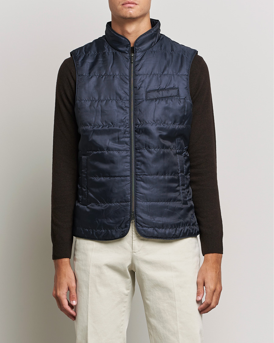 houndstooth quilted vest