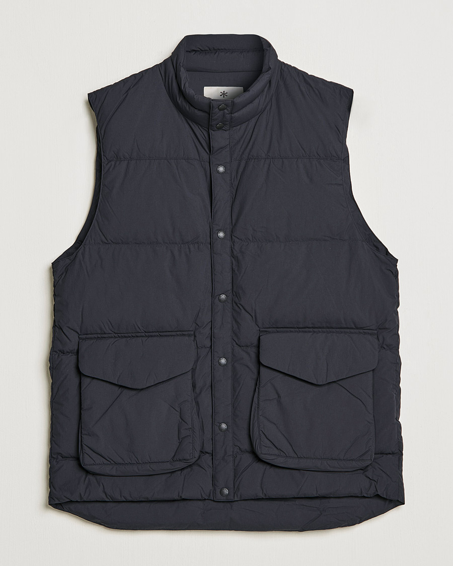 Snow Peak Recycled Nylon Ripstop Down Vest Black at CareOfCarl.com