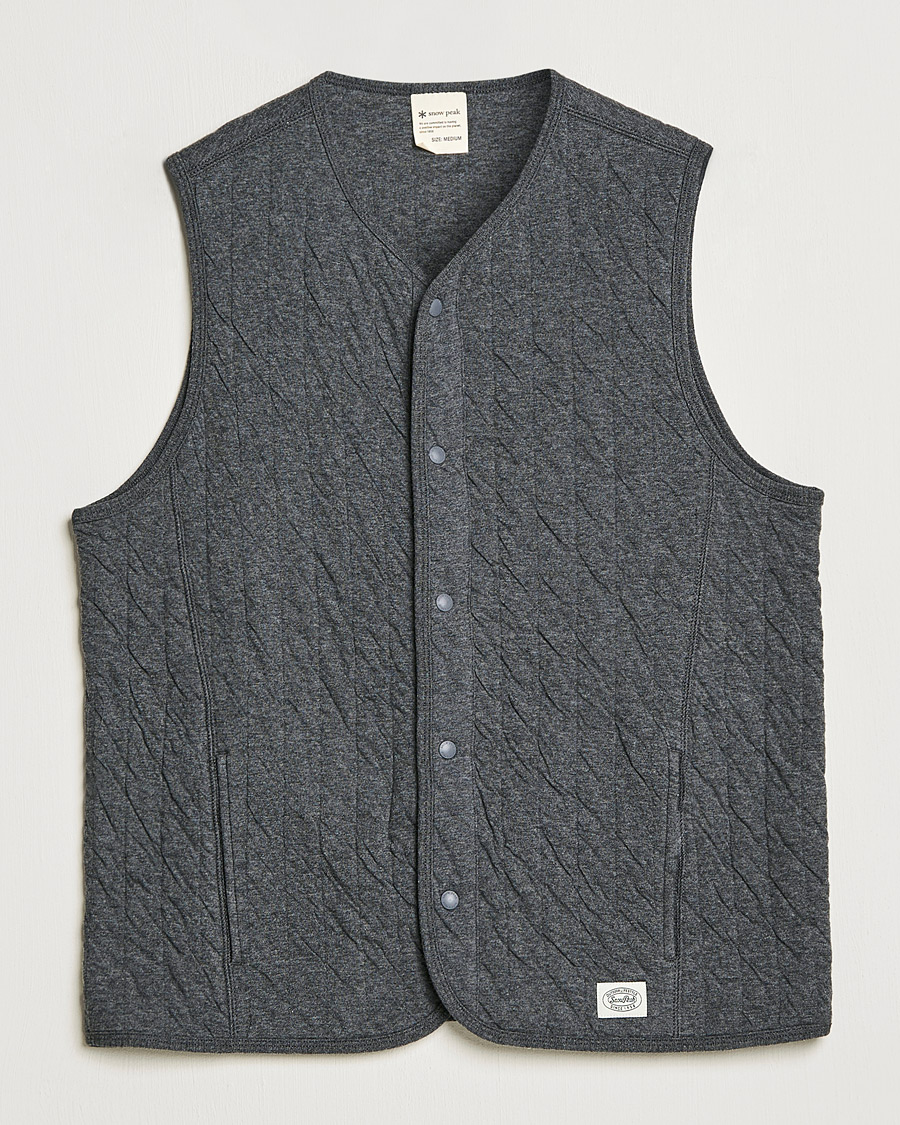 Snow Peak Natural Warm Stretch Vest Medium Grey at CareOfCarl.com