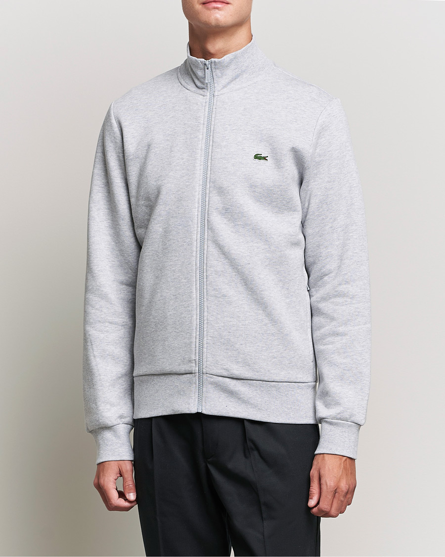 Lacoste Full Zip Sweater Silver Chine at CareOfCarl