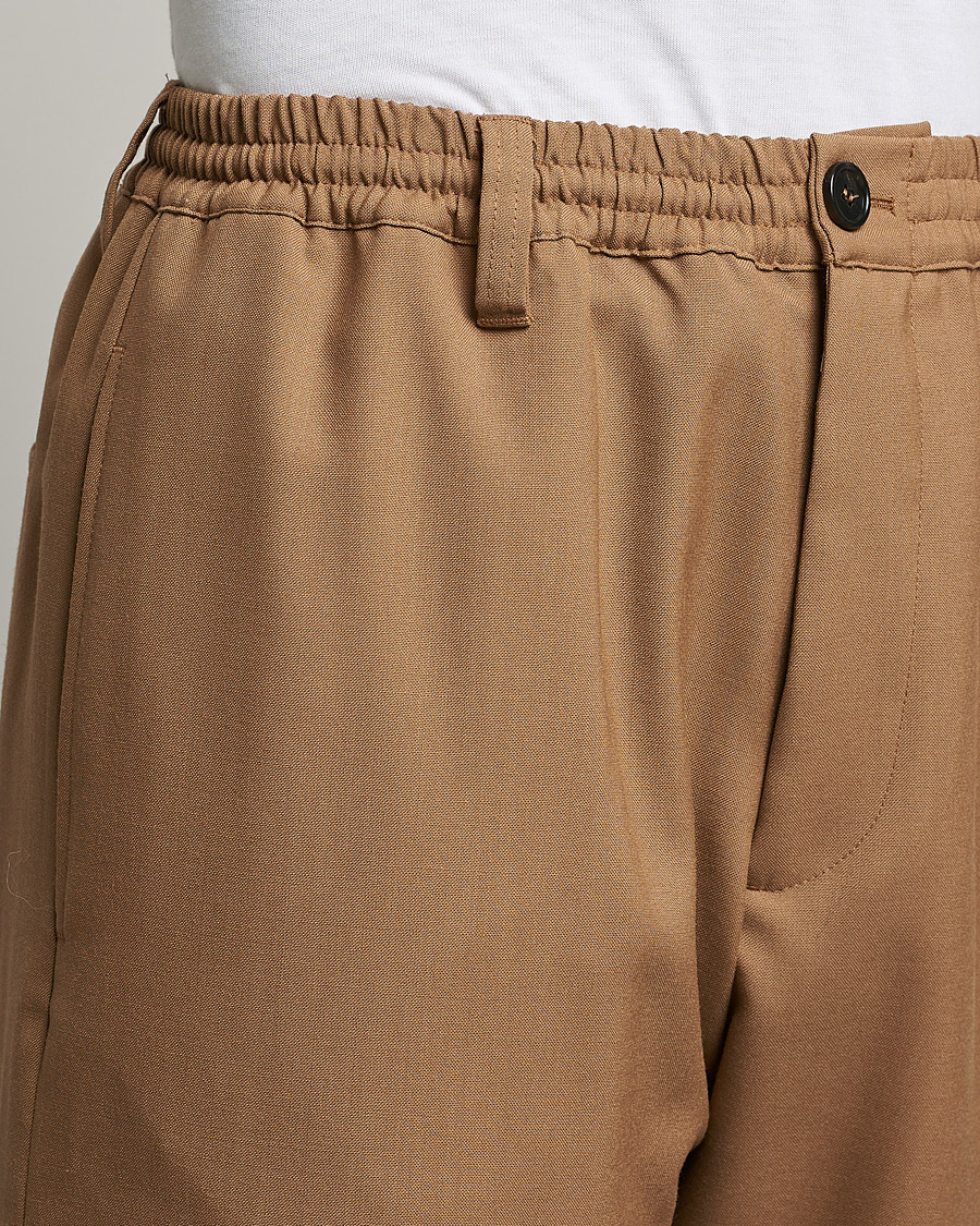 Marni Tropical Wool Trousers Beige at CareOfCarl.com